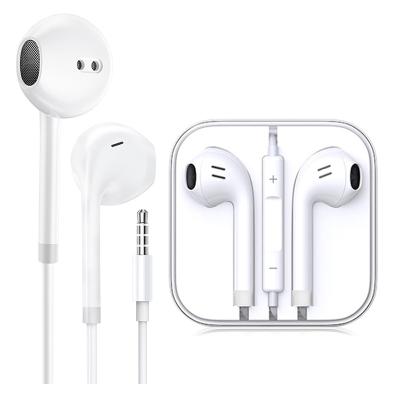 China 2021 Perfect sound amazon hotsale white 3.5mm jack wired headphones wired earbuds headphones with length1.0m for iphones and smartphones for sale