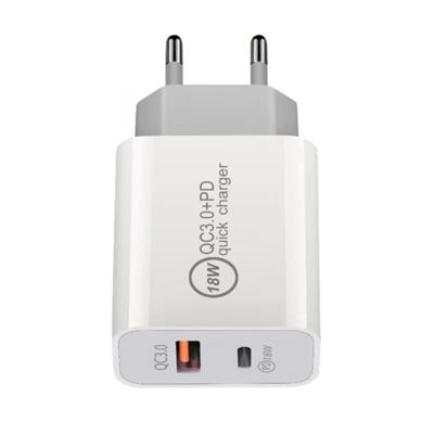 China Mobile Phone Tablet MP3 18W Palladium Type C Charger US EU AU Dual Charger For iPhone Multi Charger For Samsung Power USB Bulk Cube Charging Socket for sale