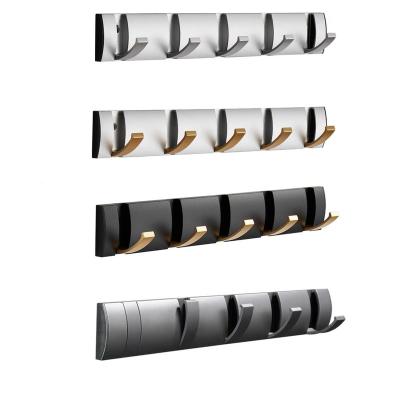 China Nordic Minimalist Metal Coat Hook Bathroom Kitchen Living Room Decorative Hidden Folding Wall Hooks 1 to 6 for sale