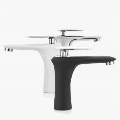 China High Grade Brass Metered Single Hole Basin Bathroom Faucets Hot And Cold Faucet for sale