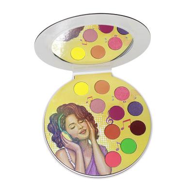 China 10 Color Round Disc Self Color Matte Pearl Matte Eyeshadow Empty Eye Shadow Waterproof Without Logo for sale