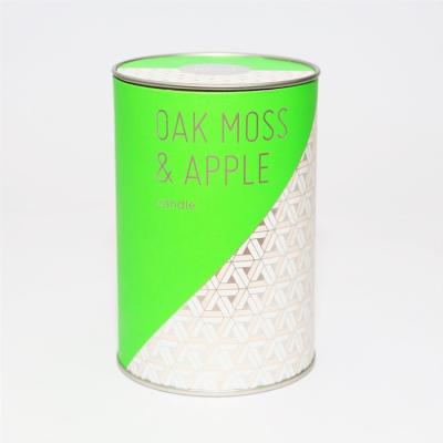 China Recycled Materials Customized Packaging Cylinder Tube Wrapping Paper Round Paper Box Candle Jar Packaging Box for sale