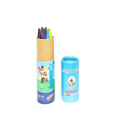 China Biodegradable Custom Slim Round Tube Paper Pencil Case With Easy Open Lid for sale