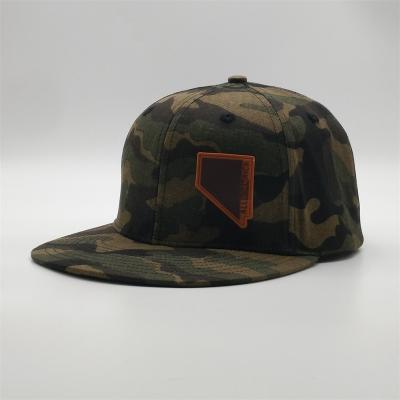 China COMMON Wholesale Low Price Shaping PVC Rubber Patch Flat Overflow 6 Panel Camouflage Snapback Covers Logo Custom for sale