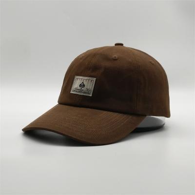 China COMMON Custom Blank Single Panel Dad Vintage Twill Cotton Unstructured Baseball Caps Hat 6 With Hook & Loop for sale