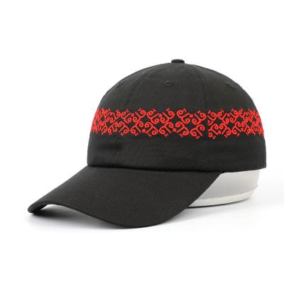 China Unconstructed Quick Delivery Six Panel Joint Cloth Metal Unisex Fast Loop Connect Embroidery Pattern Baseball Hats for sale