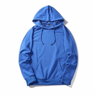 China Hot Sale Anti-Shrink Pullover Men's Big Pocket Logo Custom Solid Fleeced Drawstring Hoodies Sweatshirts Sweatshirts for sale