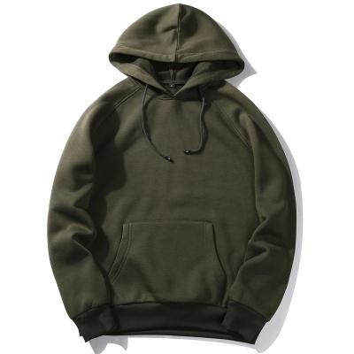 China Good Quality Winter Anti Shrink Sheared Front Pocket Solid Pullover Drawstring Men's Hoodies Sweatshirts for sale