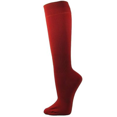 China Custom Antibacterial Unisex Polyester Sports Knee High Solid Color Compression Socks Soccer Socks For Men for sale