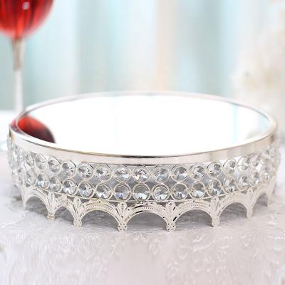 China Viable Round Mirror Cake Stand Wedding Dessert Tray Party Holiday Dinner Holiday Birthday Party Vertical Cake Stand for sale