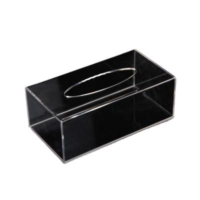 China Wholesale Simplicity Transparent Acrylic Tissue Box Hotel Paper Box Transparent Toilet Paper Boxcustomization for sale