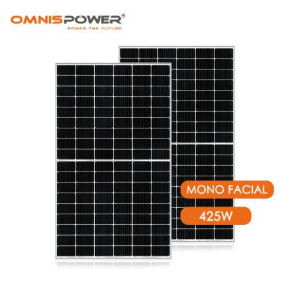 China Energia Solar Panel 425W Solar Production Line Mono Facial Solar Panel Kit Solar Cells Solar Panel 182mmx182mm for sale