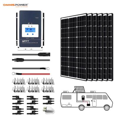 China Other Factory Price 600W RV Kits 50A MPPT Solar Mono Solar Charge Controller (6x100W 50A) For RV Marine Complete System for sale