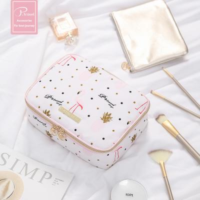 China Fashion Polyester Makeup Brush Storage Bag Beauty Travel Bag Zipper Cosmetic Makeup Bag for sale