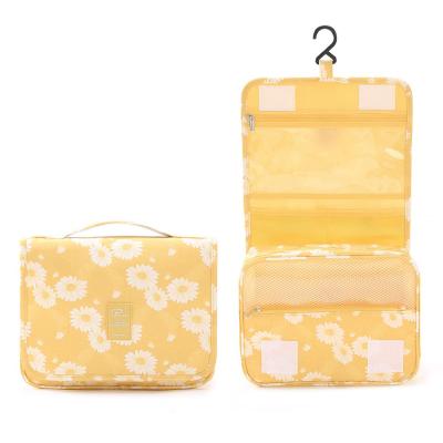 China Factory Wholesale Direct Logo Printed Makeup Cosmetic Portable P.travel Toiletry Hanging Bag For Women for sale