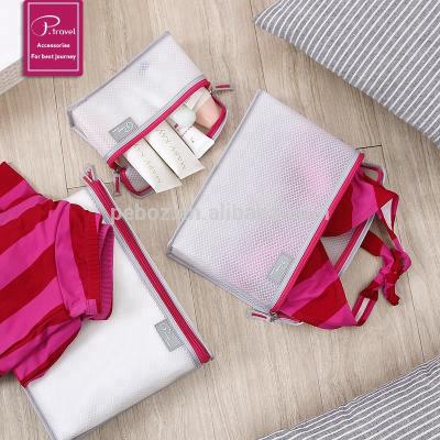 China P.travel Cosmetic Bag OEM/ODM Excellent Quality 3pcs-set Washable And Fashionable Zipper Cosmetic Bag Makeup Bag for sale