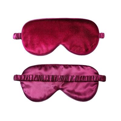 China Fanshion P.travel Double Fleece Travel Sleep Visor Eye Mask Travel Size Support 10 Pcs Wholesale Cheap Custom Nylon 21x10x(54~80)cm for sale