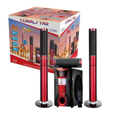 China High Quality Plastic Coralstar 3.1 Home Theater USB SD FM DVD Home Theater System Subwoofer Speaker for sale