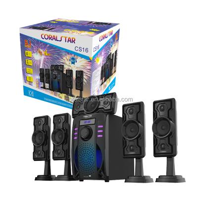 China Hot Selling Karaoke 5.1 Tower Speaker Plastic Wood Sound System Home Theater Karaoke for sale