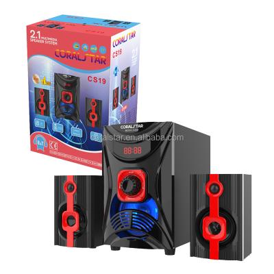 China 2.1 Channel Plastic Super Bass High Fidelity Surround Sound 2.1 Home Theater Systems Speaker for sale