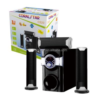 China Factory Direct Play Music Coralstar Supply 3.1 Multimedia Computer Speaker BT Home Theater Speaker System for sale