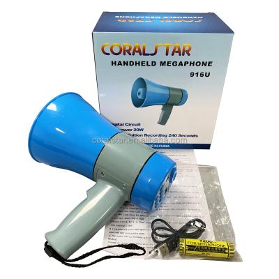 China 20 Watt Power PORTABLE Megaphone Speaker Voice with Volume Control and Strap Portable Megaphone for sale