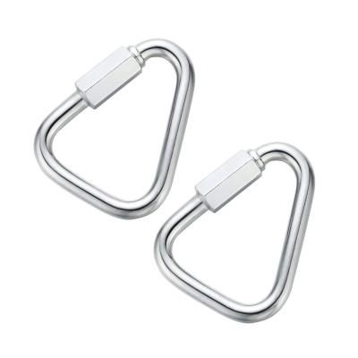 China Stainless Steel Delta Quick Link Triangle Locking Connectors for SS316 Carabiner Link for sale