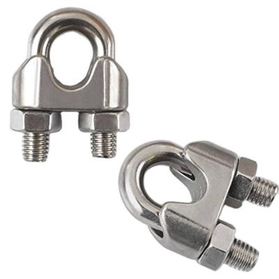 China Metal Drop Forged Stainless Steel Wire Rope Clips DIN741 U-Clamp Hardware Fittings for sale