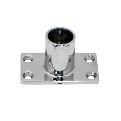 China Marine Hardware Fittings Edelstahl-Stanchion-Basis Rundrohr-Basen 30 Grad zu verkaufen