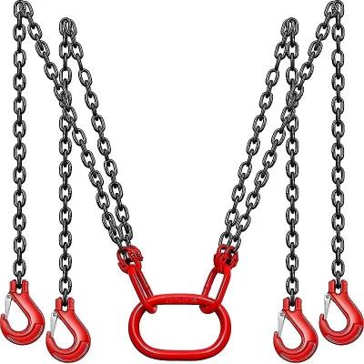 China Double Hook Four Hook Sling Ring Lifting Chain Sling for Heavy-Duty Construction for sale