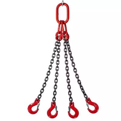 China G80 Chain Sling With Legs/Endless for Lifting Goods Black Finish Welded Chain Structure for sale