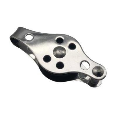 China Widely Used Stainless Steel Rigging Block SS316 Swivel Eye Type Double Sheave Pulley for sale