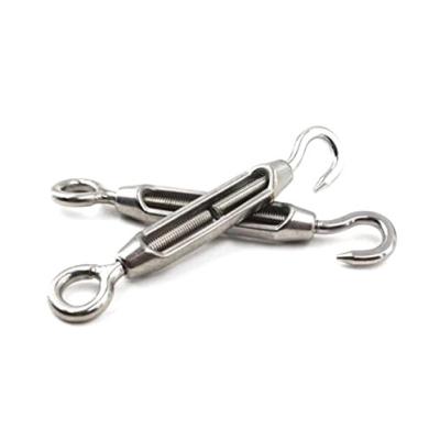 China High Polished Stainless Steel Rigging Hardware European Type Eye and Hook Open Body Turnbuckle for sale