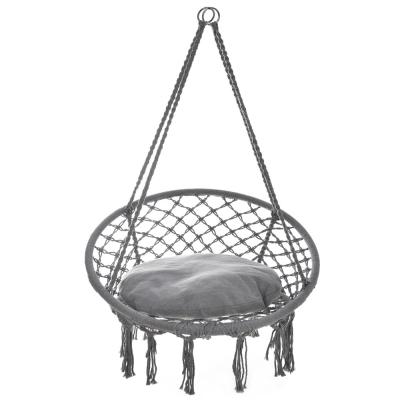 Cina Sedia pendente da campeggio tessuta a mano Macrame Modern Cotton Rope Swing Chair in vendita