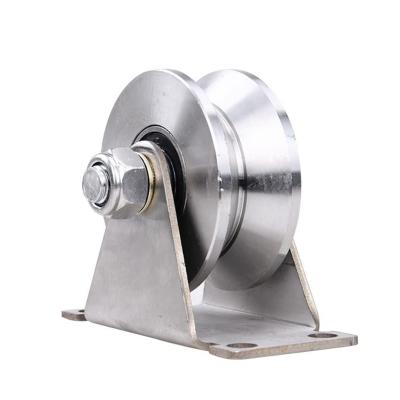 China Groove Wheel Stainless Steel Heavy Duty Caster Wheels Sliding Gate Wheels for sale