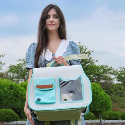 Cina Foldable Pet Backpack with Transparent Window for Travel in vendita