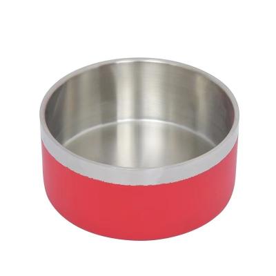 China Bowls Durable Stainless Steel Anti-Spill Non-Slip PET Bowl for Drinking for sale