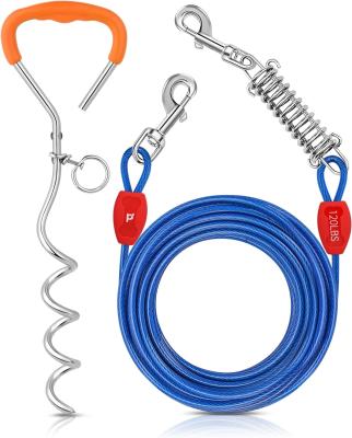 China Alta precisão 30' Pet Supplies Primavera Carregado Petbobi Dog Leash And Stake à venda