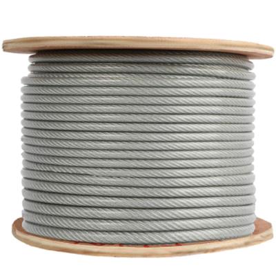 China 7x7 / 7x19 PVC Coated Steel Wire Rope 5/32 inch to 7/16 inch Galvanized Steel Cable Rope Vinyl Coated Aircraft Cables for sale