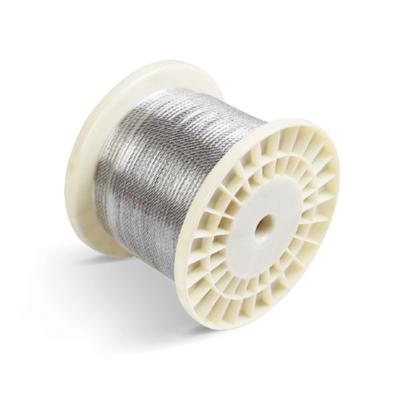 Cina 304 7*7 Inox Cable High Tension 7x7 Stainless Steel Wire Rope 0.65mm Stainless Steel Cable Rope Wires for Low C Content in vendita