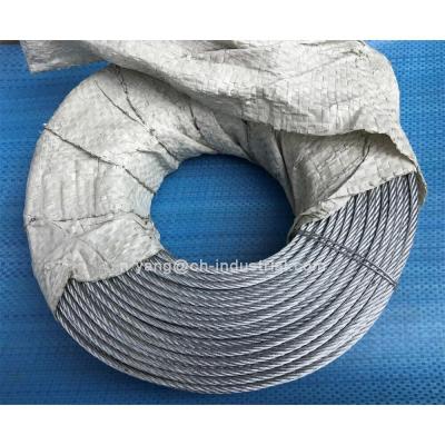 China 7x7 Steel Wire Rope Non Alloy Galvanized Steel Cable 3/64