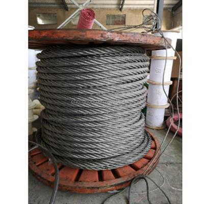 China Bright Compacted Steel Wire Rope 4Vx39S 5FC 4 Strand Flat No Rotating Ungalvanized Steel Wire for sale