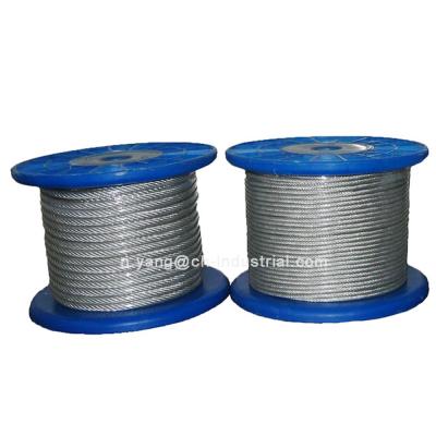 China AiSi Standard PVC Coated Steel Wire Rope 7 16 Aircraft Cable Rust Prevention for sale