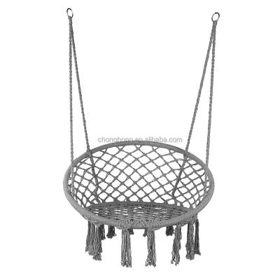 China Handgeweven Macrame katoenen touw Swing Chair Boho hangmat hangstoel Camping hangmat Te koop