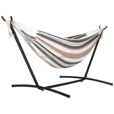 China Double Hammock Two Person Hammock Chair with Steel Stand/Space Saving Steel Stand Hammock Te koop