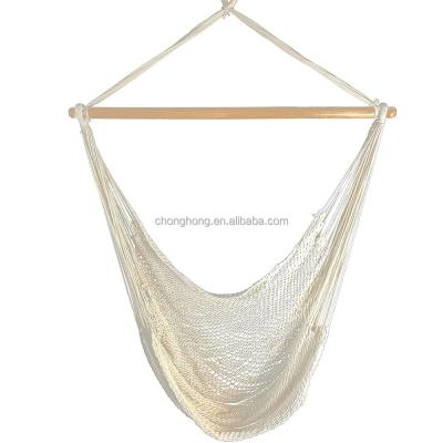 China Outdoor Indoor White Rope Hammock Chair with Stand Te koop