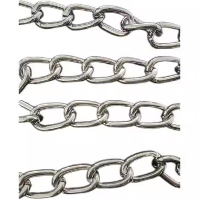 China Wholesale Animal Twisted Galvanized Chains Pet Dog Chain Short Link Chain For Pets for sale