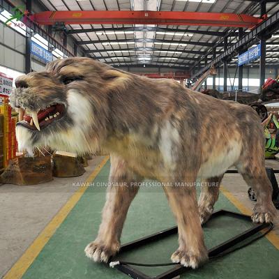 China Handmade Animatronic Statue Machairodus Live Animals Custom Tiger Model Park Equipment Zoo Animals for sale