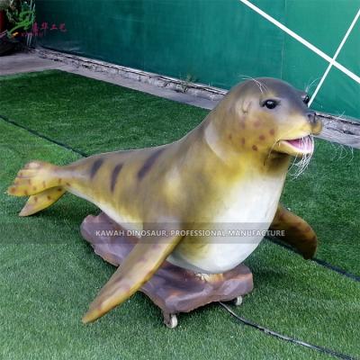 China Park Equipment Beautiful Seal Animatronic Statue Customize Aquarium Seal Model Undersea Animals For Ocean Park Display for sale