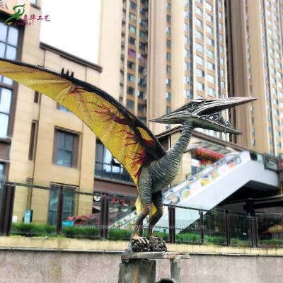 China Park Equipment Customized Dinosaurs Raptor Realistic Flying Dinosaur Animatronic Pterosauria For Public Display for sale